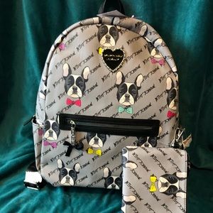 Betsey Johnson French Bulldog backpack